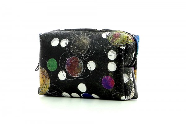 Cosmetic bag Vilpian Valler Dots, black, colored, white, circles