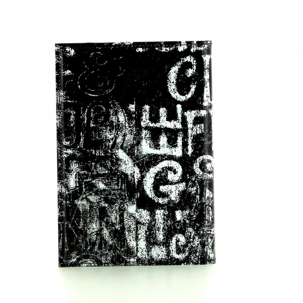 Notizheft Laas - A6 Köbl schwarz, weiß, Buchstaben