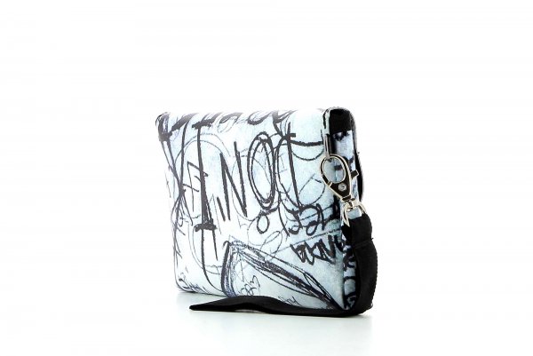Phone bag Vahrn Wird black, white, two-coloured, graffiti