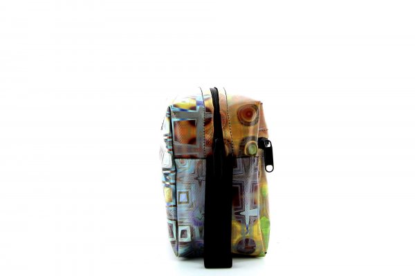 Toiletry bag Naturns Futter geometric, colorful, abstract, brown, blue, gold, gray, yellow