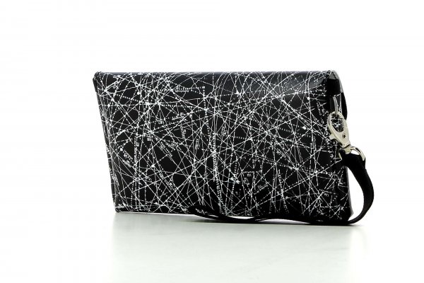 Accessory Phone bag Montog black, white, lines, fonts, two-colour, starry sky