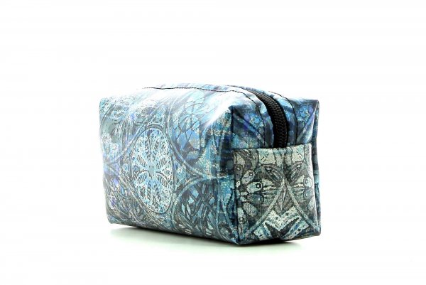 Cosmetic bag Burgstall Lafeid Blue, Grey, Flowers, Retro, Circles