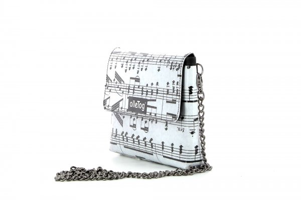 Clutch bag Tisens xxx April grau music, notes, gray, black