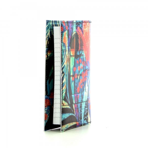 Notebook Laas - A6 Neudorf Abstract, red, black, blue, turquoise