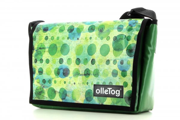 SALE messenger bag Eppan - Mosler Green, dots, abstract, 