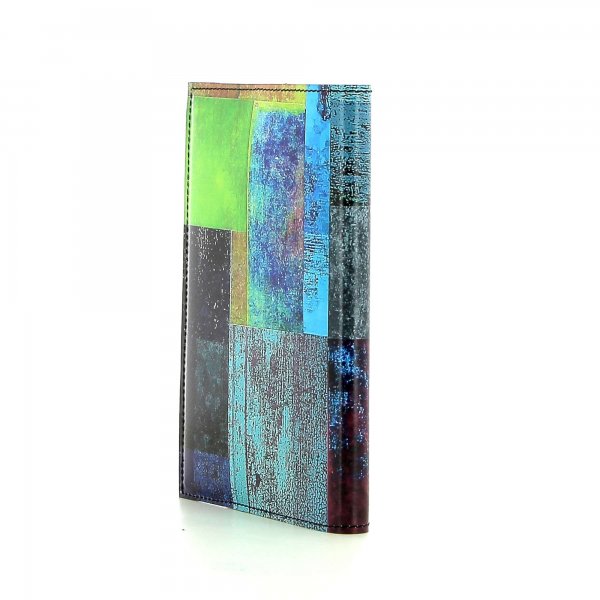 Notebook Laas - A6 Brida plaid, colored, yellow, blue, green, geometric