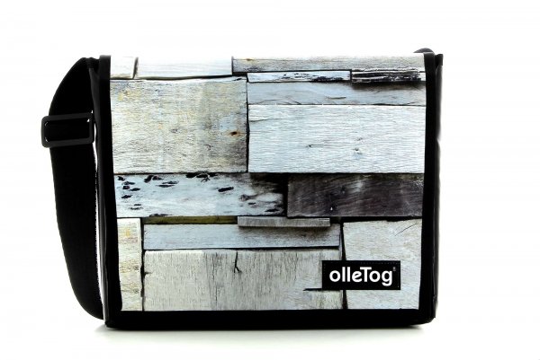 Messenger bag Bruneck Plafat Geometric, white, grey, stripe, square, wall
