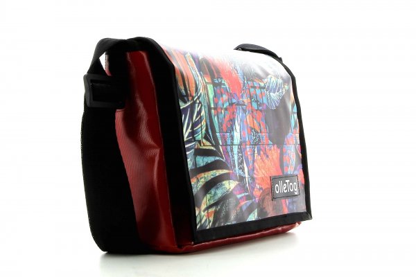 Messenger bag Eppan Neudorf Abstract, red, black, blue, turquoise