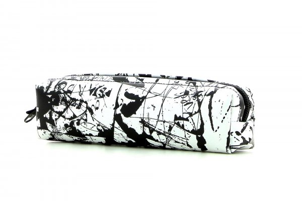 Pencil case Marling Schotter Graffiti, black, white, lines, writings
