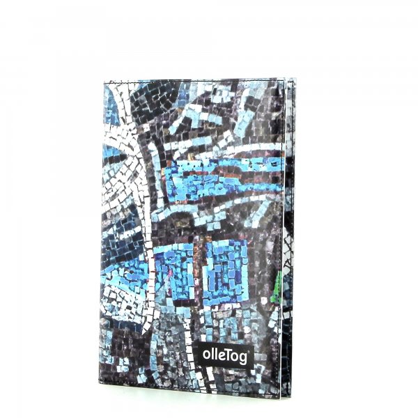 Notebook Tarsch - A5 Schanzen Mosaic, blue, grey, turquoise, wall, stone