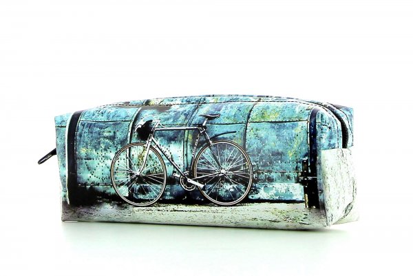 Pencil case Rabland Antlas racing cycle, retro, vintage, turquoise, white, black