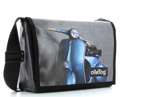 Messenger bag Eppan Glener motorcycle, vespa, retro, vintage, blue, gray