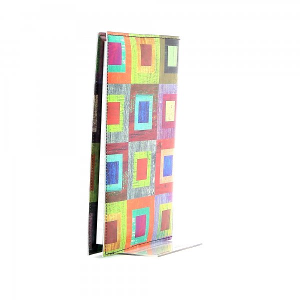 Notebook Tarsch - A5 Damm colored, checked, geometric, yellow, lilac, blue