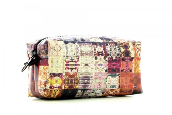Accessory Cosmetic bag Weingueter abstract, plaid, red, burgundy, geometric, lilac