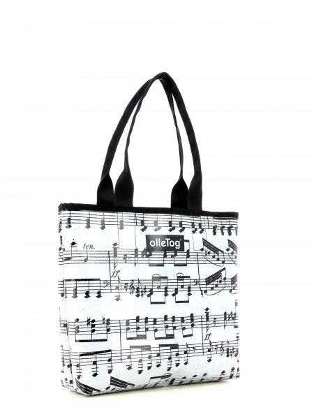 Shopping bag Kurzras XXX April grau music, notes, gray, black