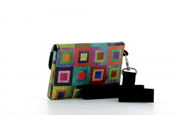 Wallet Kuens Damm colored, checked, geometric, yellow, lilac, blue