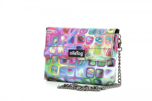 Clutch bag Tisens Talfer geometric, abstract, colorful, pink, blue, white
