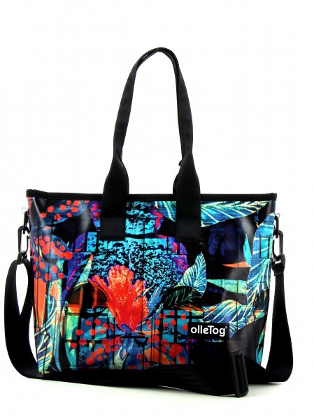 Shopping bag Völlan Neudorf Abstract, red, black, blue, turquoise