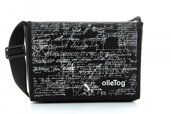 Messenger bag Eppan Kaltegg scriptures, black, white