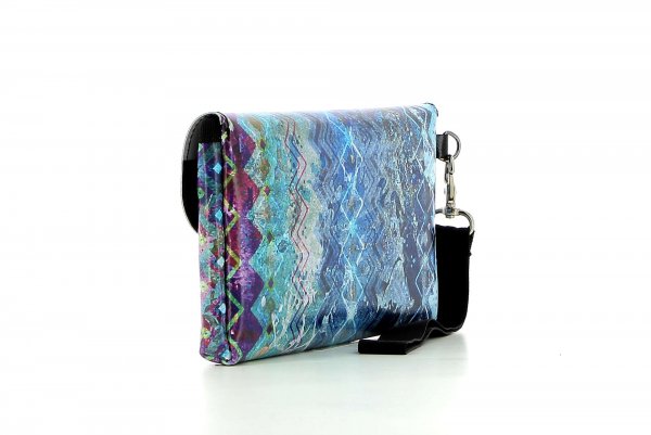 Phone bag Vahrn Hasl Abstract, Blue, Lilla, Turquoise, Lines, Vintage