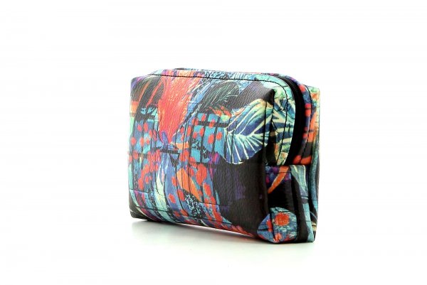 Cosmetic bag Steinegg Neudorf Abstract, red, black, blue, turquoise