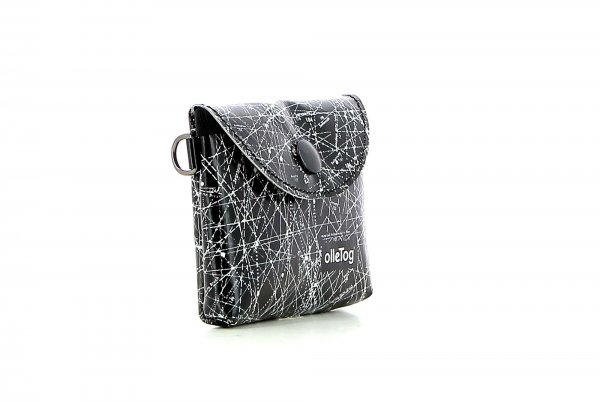 Wallet Kassian Montog black, white, lines, fonts, two-colour, starry sky