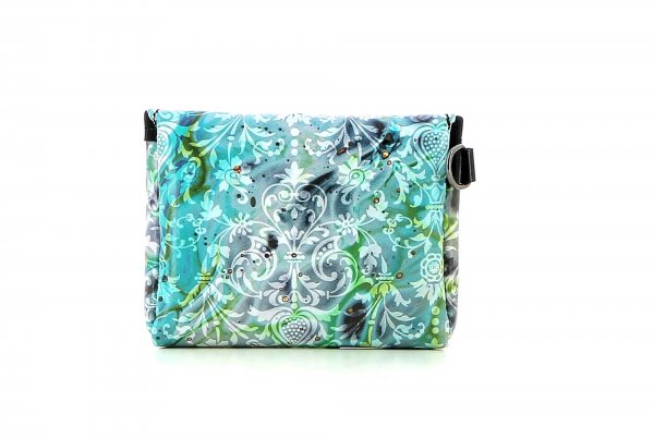 Wallet Kassian Spiss turquoise, pattern, flowers