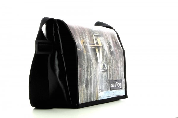 Messenger bag Eppan Wurza racing cycle, retro, vintage, turquoise, white, black
