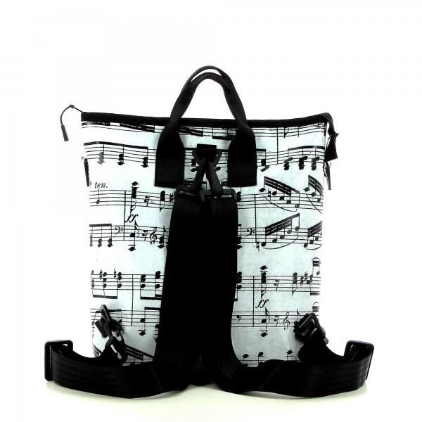 Backpack bag Prags XXX April Grau music, notes, gray, black