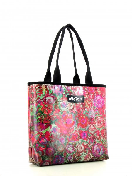 Shopping bag Kurzras Rapp burgundy, boho, retro, grey, vintage