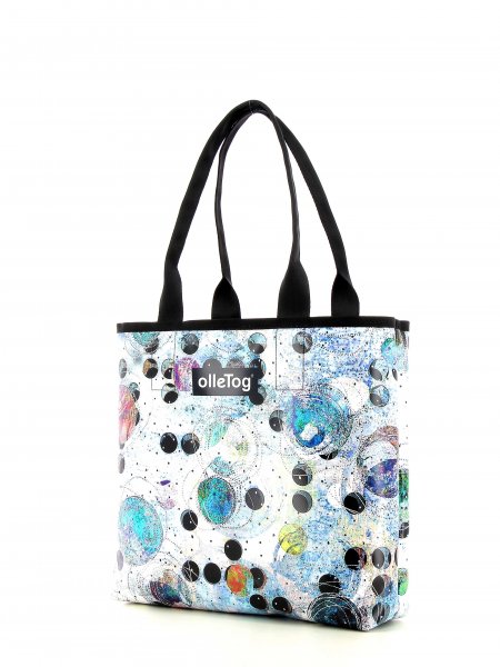 Shopper Einkaufstaschen Furgl Kreise, Punkte, hell, blau, weiß