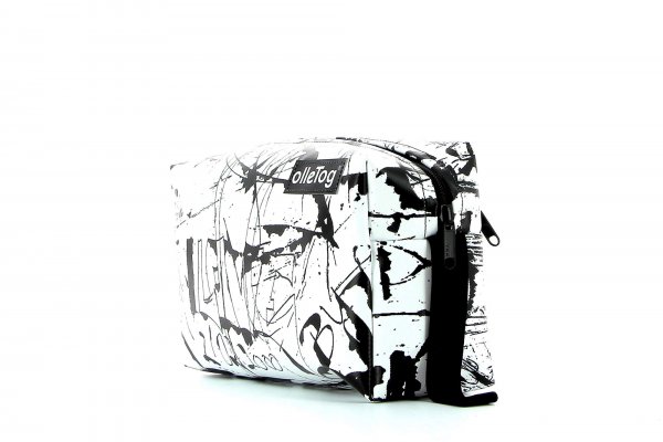 Toiletry bag Naturns Schotter Graffiti, black, white, lines, writings