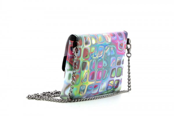Clutch bag Tisens Talfer geometric, abstract, colorful, pink, blue, white