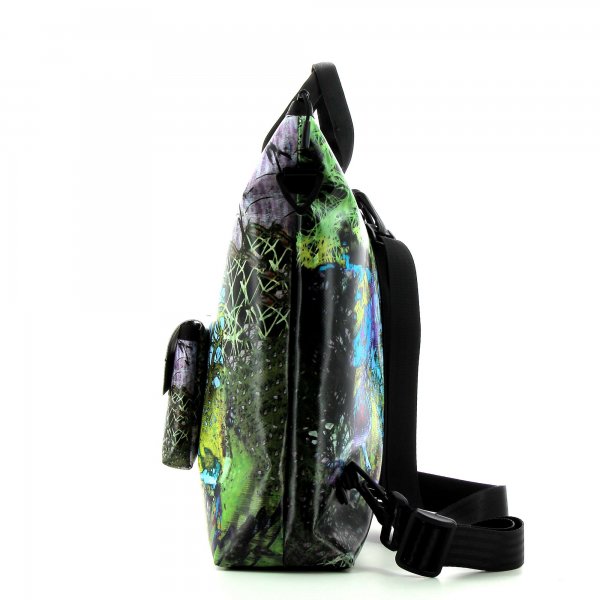 Backpack bag Pfalzen Dorn green, blue, purple, circle