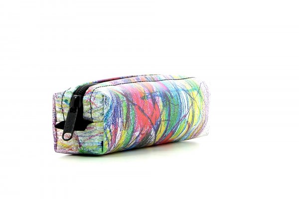 Pencil case Marling Weinberg pink, colourful, lines, circles, drawing