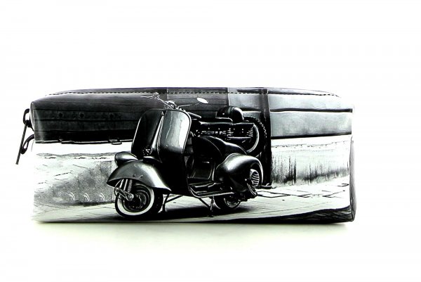 Pencil case Rabland Trafoi motorcycle, vespa, retro, vintage, white, black