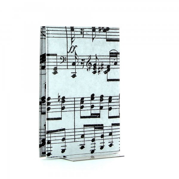 Notebook Tarsch - A5 XXX April grau music, notes, gray, black