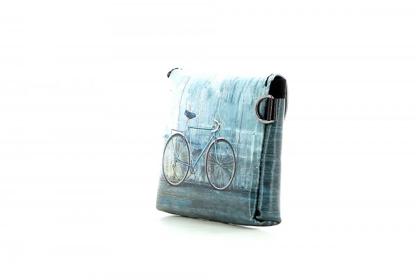Wallet Kassian Montani grey, turquoise, retro, vintage, wall, concrete, racing bike 