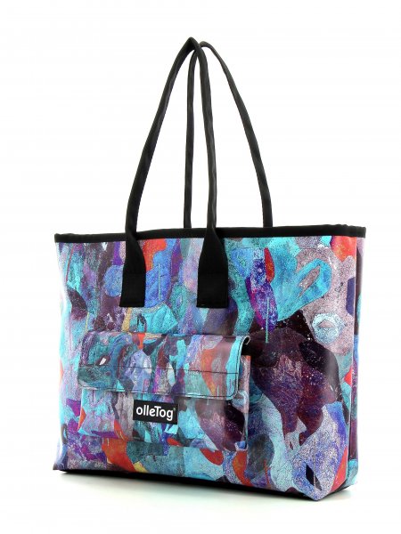 Bags Shopping bag Zargen Patchwork, blue, red, colourful