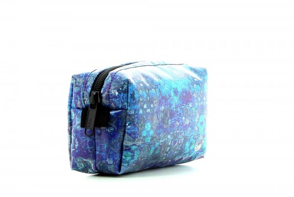 Cosmetic bag Burgstall Soeles blue, grey, turquoise, texture, carpet