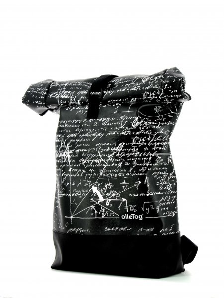 Roll backpack Riffian Kaltegg scriptures, black, white