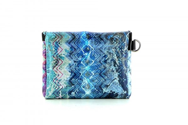 Wallet Kassian Hasl Abstract, Blue, Lilla, Turquoise, Lines, Vintage