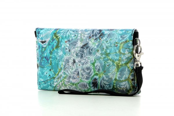 Phone bag Vahrn Spiss turquoise, pattern, flowers