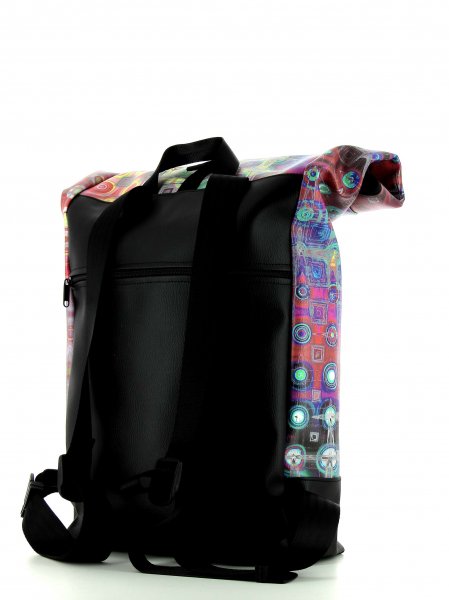 Roll backpack Riffian Seminar abstract, dots, multicoloured