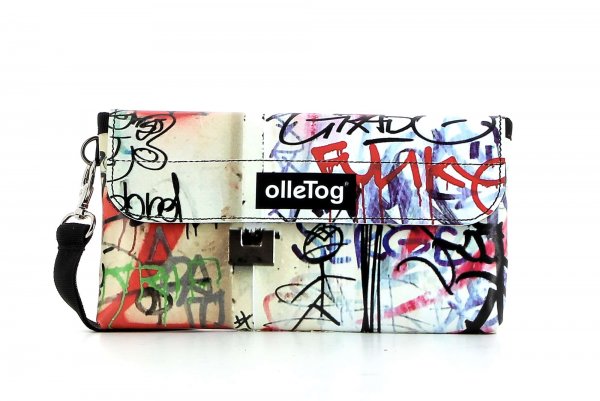 Phone bag Vahrn Haslacher graffiti, scriptures, red, white, black