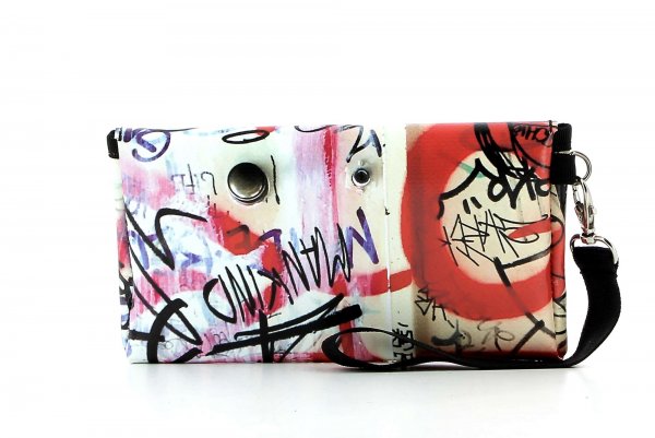 Phone bag Vahrn Haslacher graffiti, scriptures, red, white, black