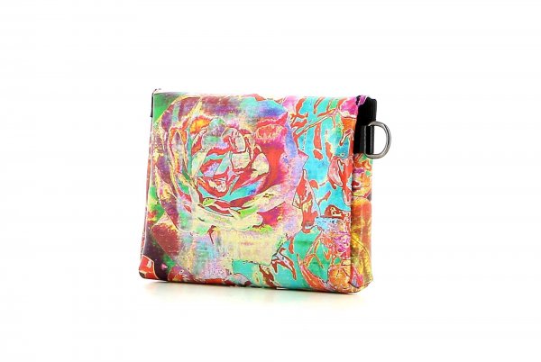 Wallet Kassian Fuehrmann Roses, red, turquoise, fuchsia, flowers