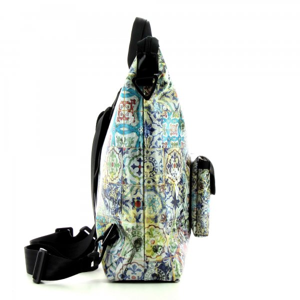 Backpack bag Pfalzen Wötsch Vintage, boho, beige, turquoise, flow