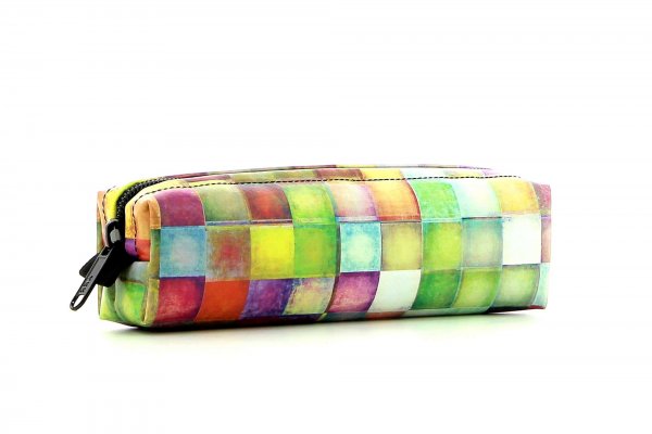 Pencil case Marling Walburg plaid, colored, geometric, yellow, white, pink, green, blue