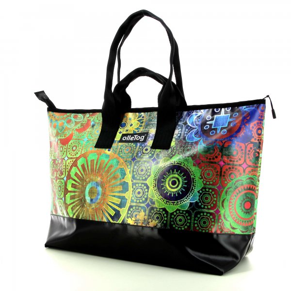 Traveling bag Georgen Moorberg flowers, colorful, green, blue
